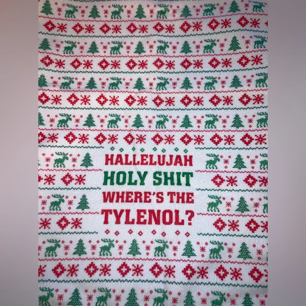 Festive Holiday Hand Towels funny